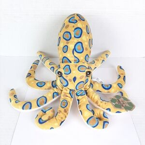 🛍NWT Blue Ring Octopus Stuffed Animal Plush The Petting Zoo P7